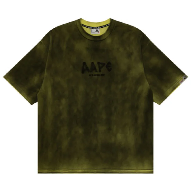 Aape Logo-decorated dyed T-shirt Sage Green