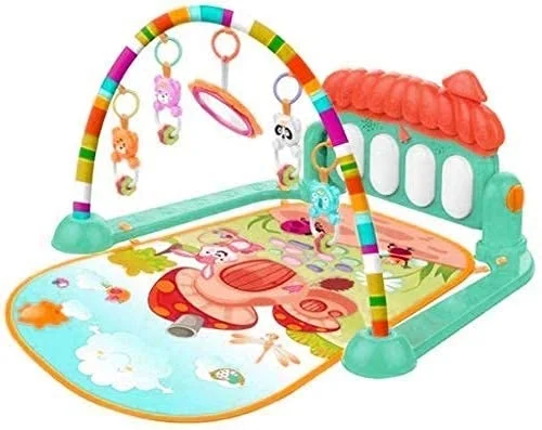 Baby Kick & Play Musical Piano Keyboard Gym Mat with Music, Lights, and Sounds, Multicolour