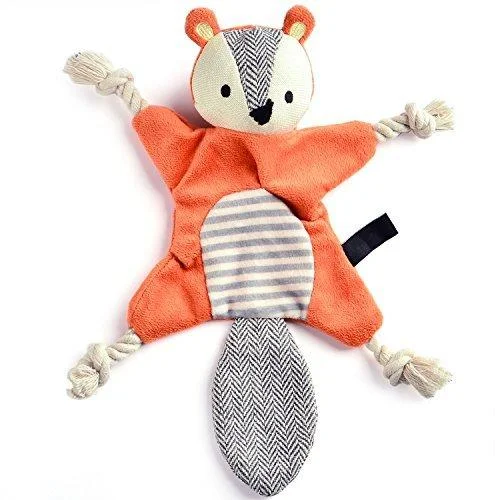 Stuffing-free Crinkly Squirrel Dog Toy