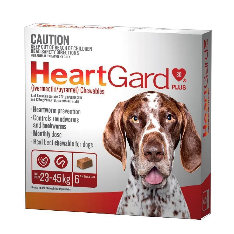 Heartgard Plus Heartworm Chews for Dogs 23-45kg Brown 6 Pack