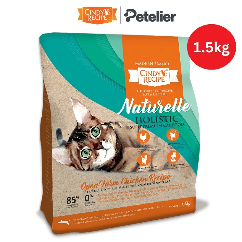 Cindy's Recipe Naturelle Holistic Dry Cat Food 1.5kg Original Packaging - Open Farm Chicken