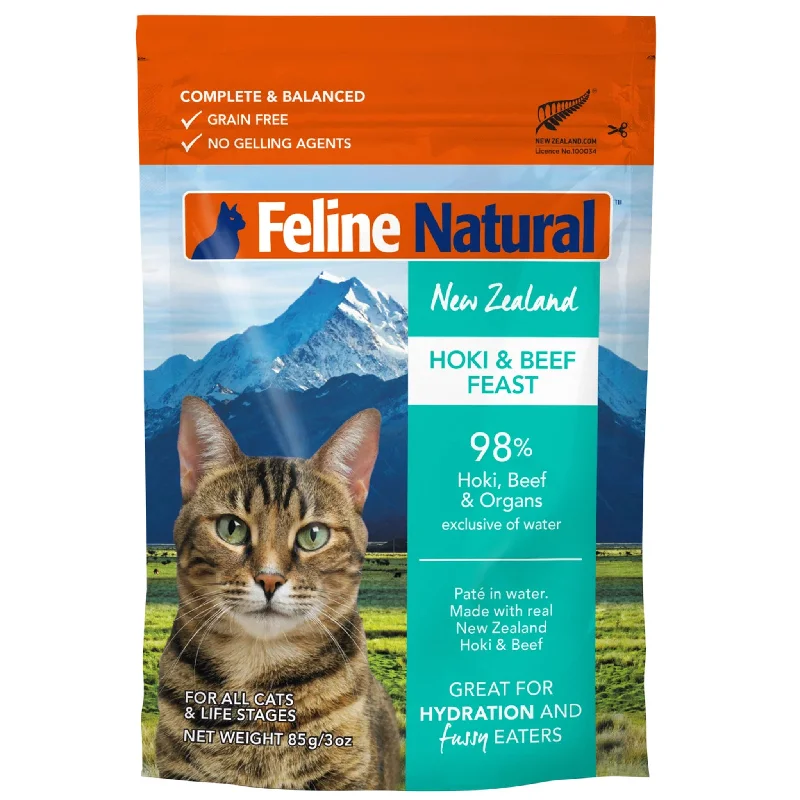 Feline Natural Pouch Beef & Hoki Feast Cat Food