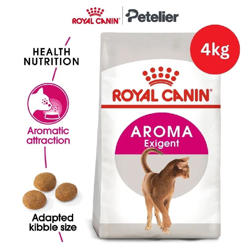 Royal Canin Aroma Exigent 4kg Adult Dry Cat Food - Feline Health Nutrition for Picky/Fussy Eaters