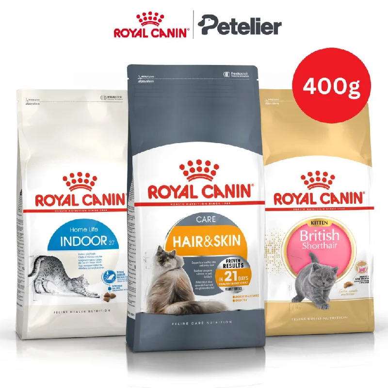 Royal Canin Dry Cat Food 400g All Breeds/Sizes Adult/Kitten Hair/Skin/Urinary/Hairball